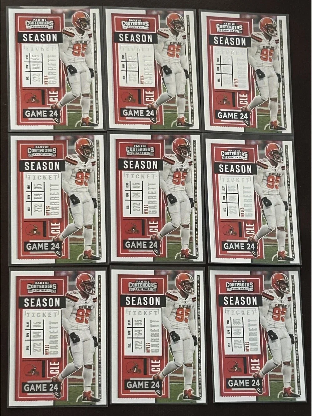 Myles Garrett 2020 Panini Contenders Season Ticket Collection 9 NFL NM Lot.